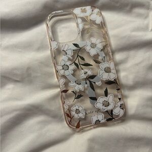 Kate Spade White and Clear Floral iPhone 16 Case